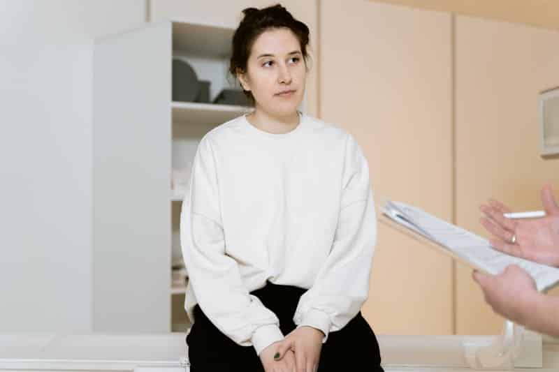 woman visiting doctor