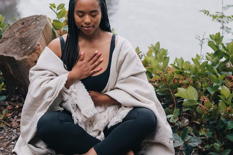 woman breathwork