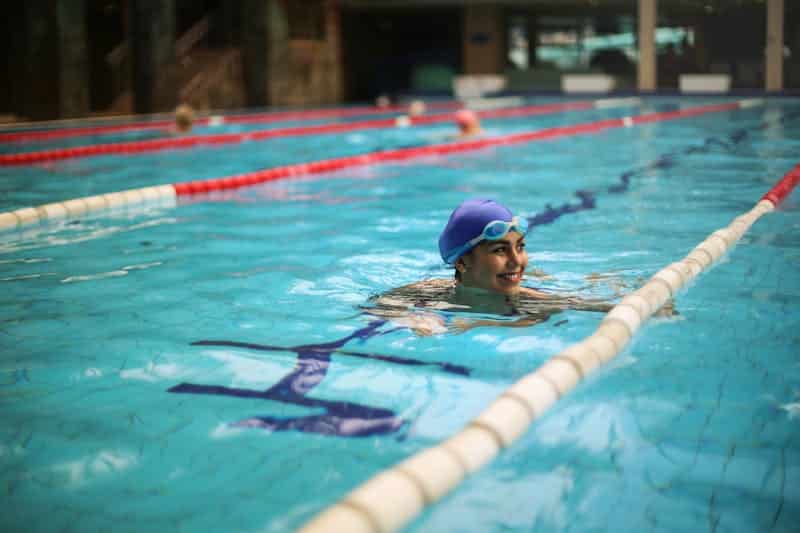 woman swimming