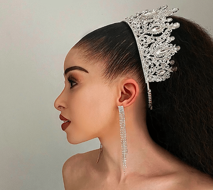 Ngozi wearing her pageant crown.